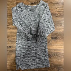 Free People Gray Midi Skirt